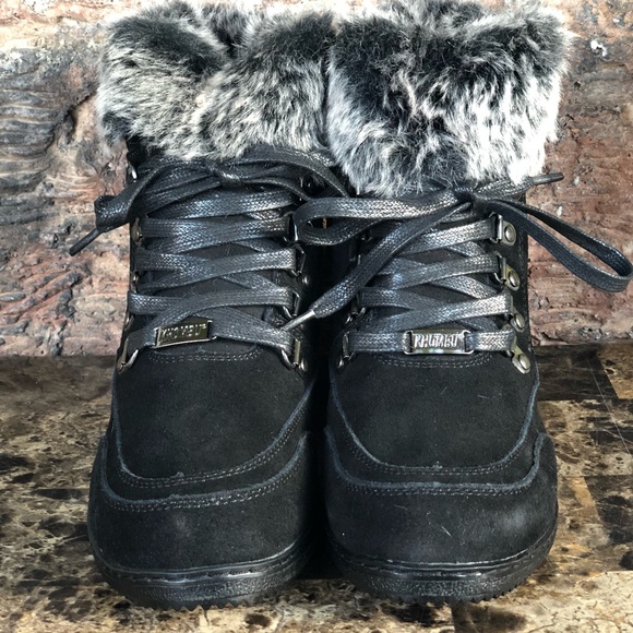 Khombu Women's Francie Boots with Faux Fur Trim - Picture 3 of 12